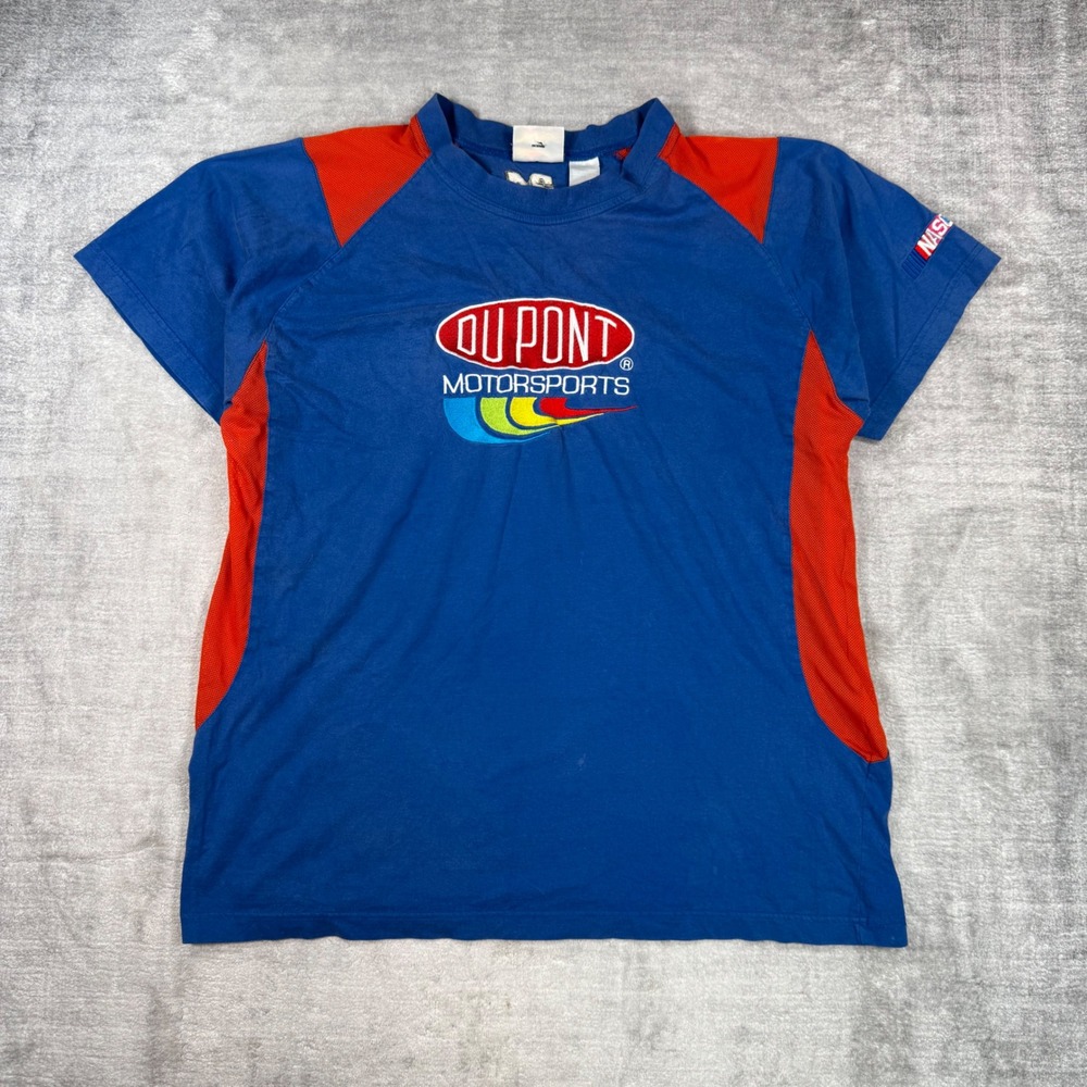DuPont Motorsports Shirt Men XL Blue Vintage Jeff Gordon Winners Circle Racing